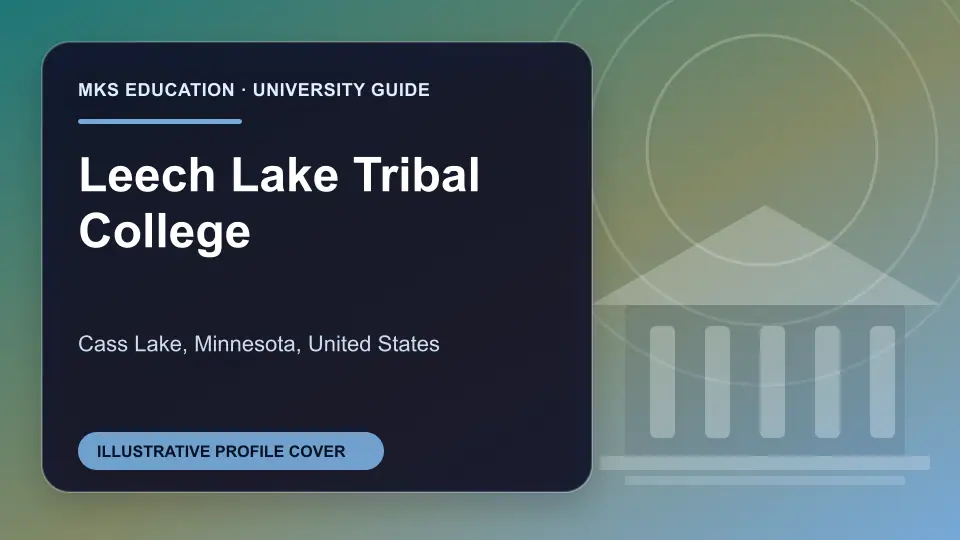 Illustrative MKS Education profile cover for Leech Lake Tribal College in the USA