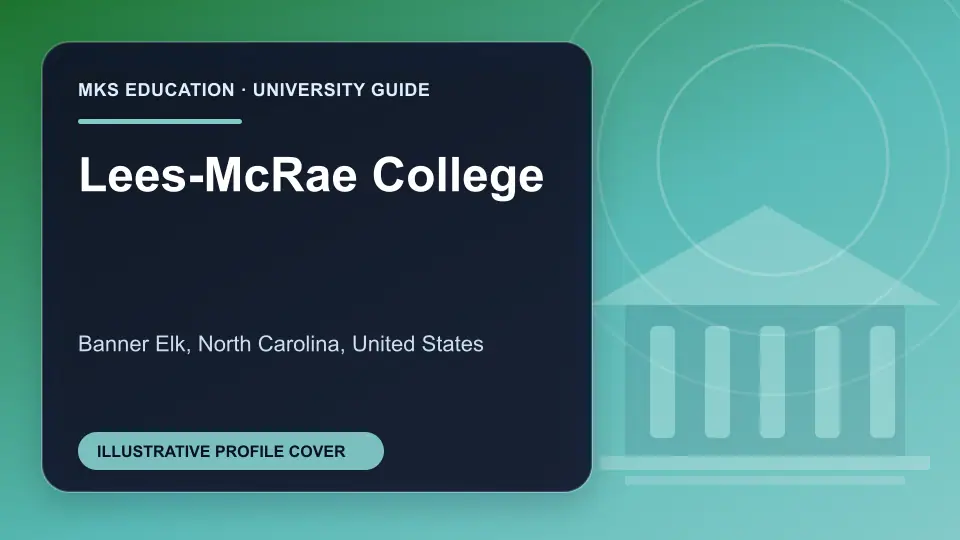 Illustrative MKS Education profile cover for Lees-McRae College in the USA