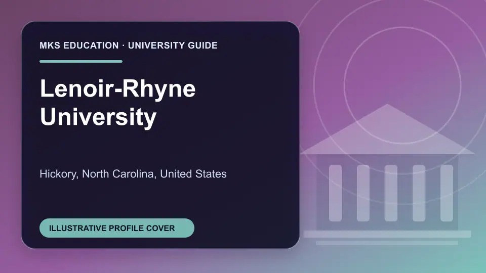 Illustrative MKS Education profile cover for Lenoir-Rhyne University in the USA