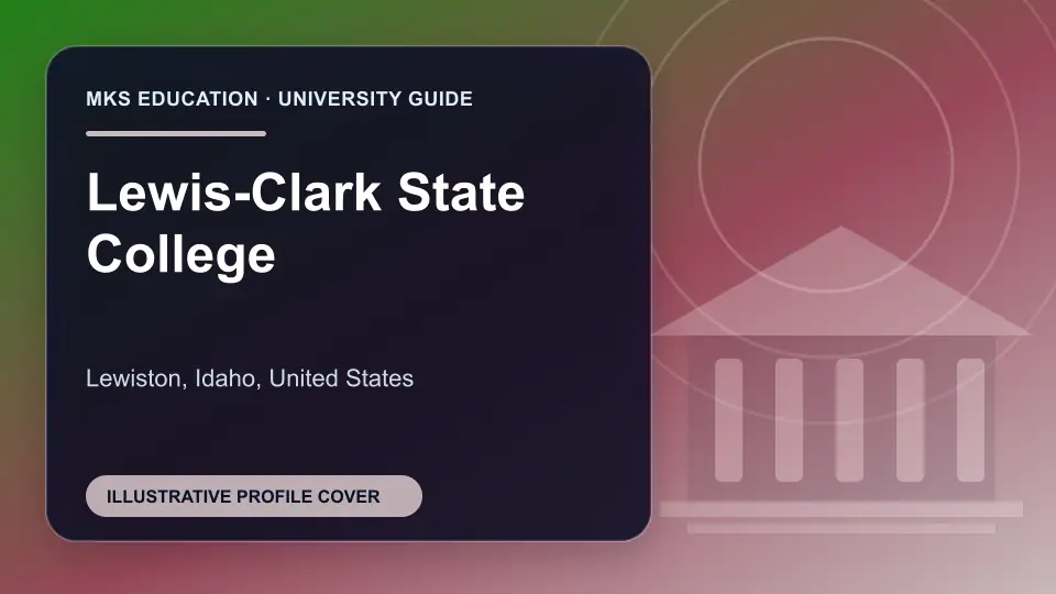 Illustrative MKS Education profile cover for Lewis-Clark State College in the USA