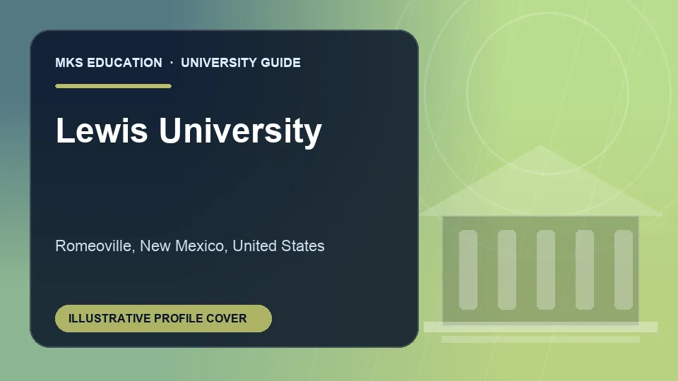 Illustrative MKS Education profile cover for Lewis University in United States