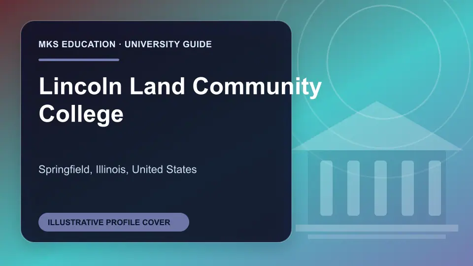 Illustrative MKS Education profile cover for Lincoln Land Community College in the USA