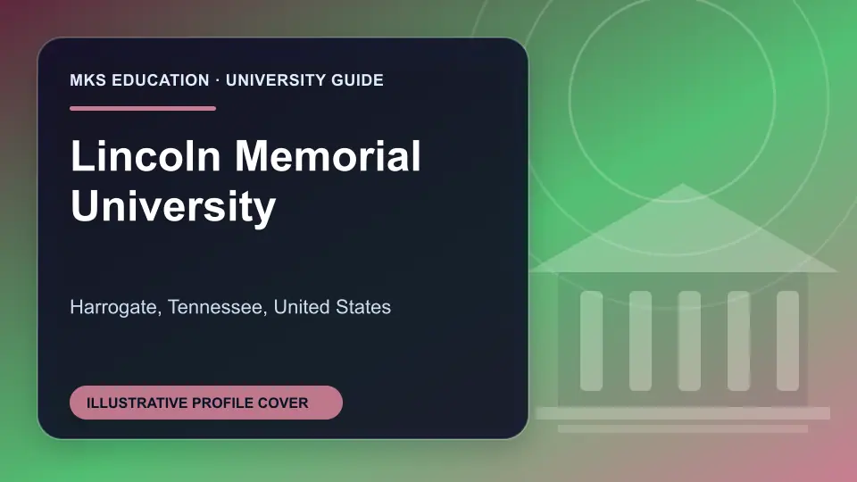 Illustrative MKS Education profile cover for Lincoln Memorial University in the USA