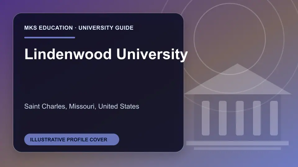 Illustrative MKS Education profile cover for Lindenwood University in the USA