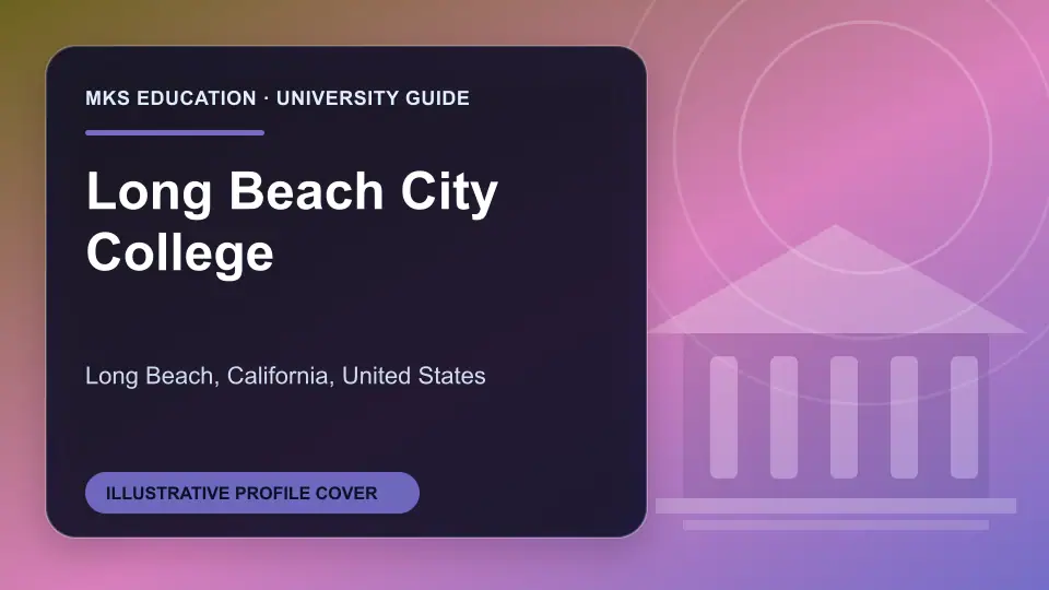 Illustrative MKS Education profile cover for Long Beach City College in the USA
