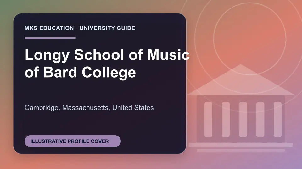 Illustrative MKS Education profile cover for Longy School of Music of Bard College in the USA