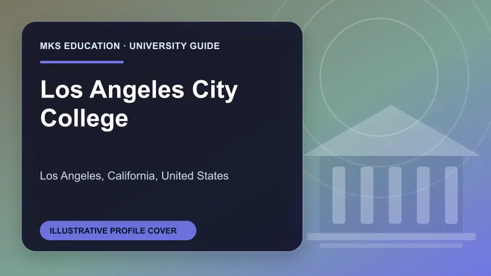 Illustrative MKS Education profile cover for Los Angeles City College in the USA