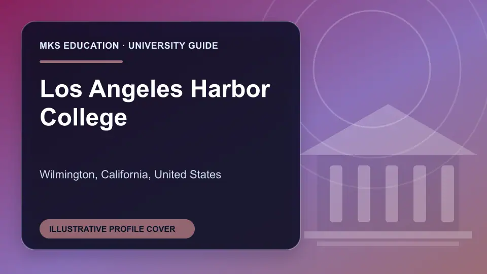 Illustrative MKS Education profile cover for Los Angeles Harbor College in the USA
