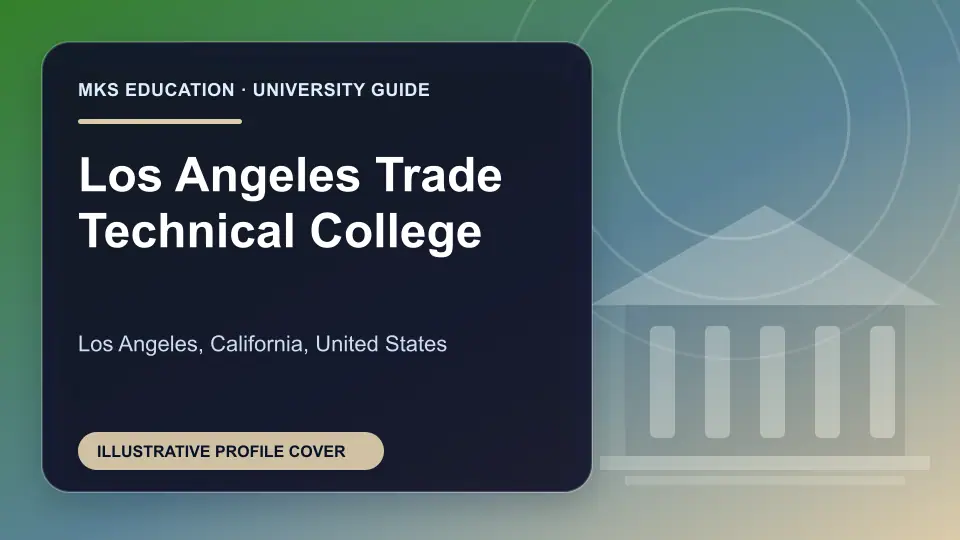 Illustrative MKS Education profile cover for Los Angeles Trade Technical College in the USA