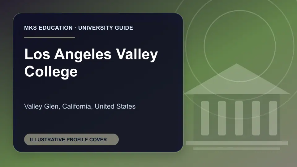Illustrative MKS Education profile cover for Los Angeles Valley College in the USA