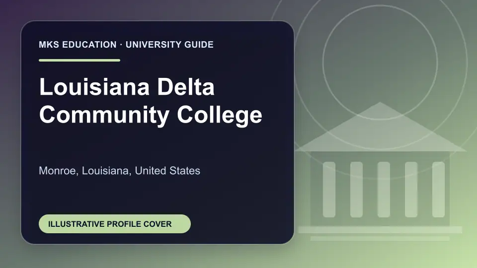 Illustrative MKS Education profile cover for Louisiana Delta Community College in the USA
