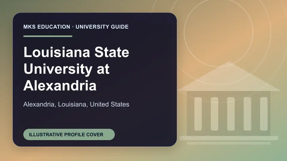 Illustrative MKS Education profile cover for Louisiana State University at Alexandria in the USA