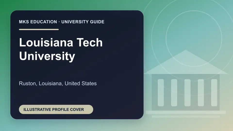 Illustrative MKS Education profile cover for Louisiana Tech University in the USA