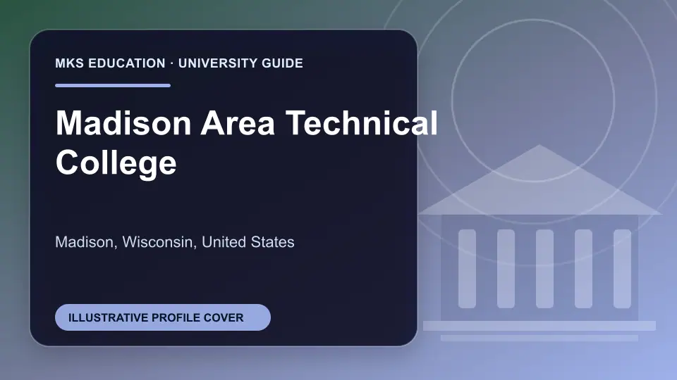 Illustrative MKS Education profile cover for Madison Area Technical College in the USA