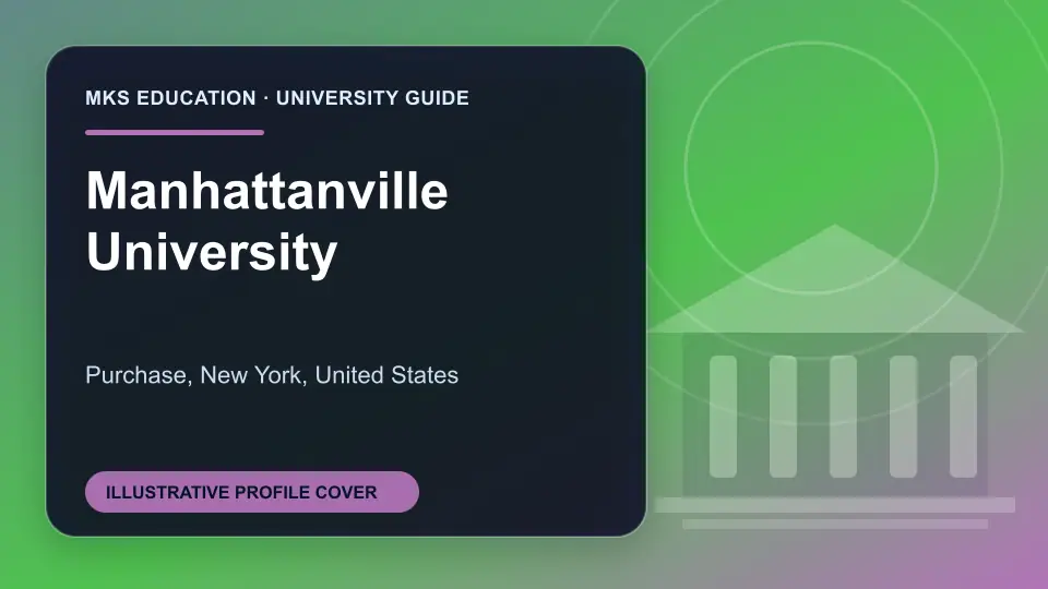 Illustrative MKS Education profile cover for Manhattanville University in the USA