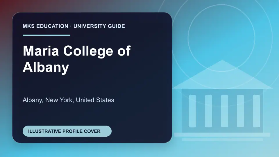 Illustrative MKS Education profile cover for Maria College of Albany in the USA