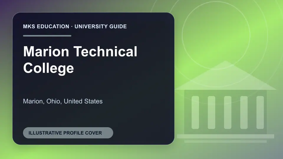 Illustrative MKS Education profile cover for Marion Technical College in the USA