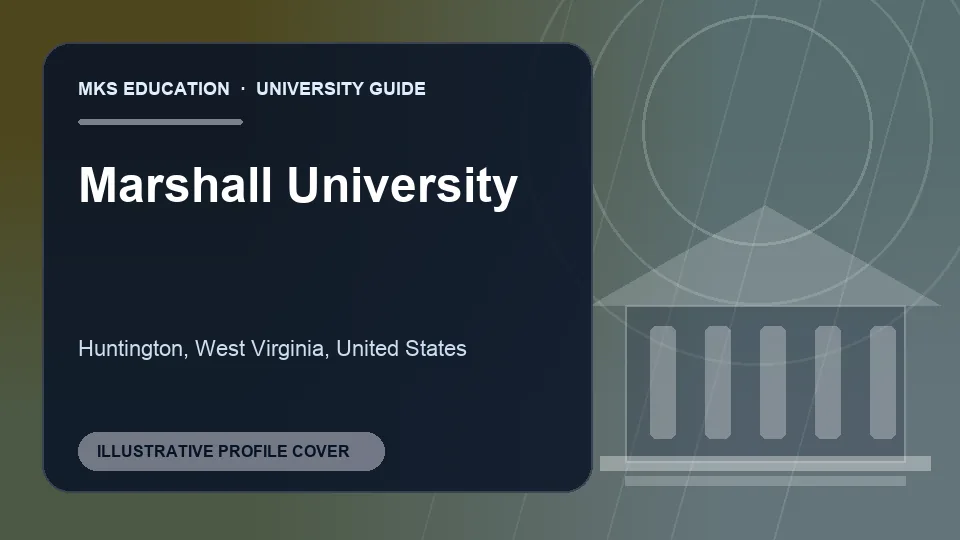 Illustrative MKS Education profile cover for Marshall University in the USA