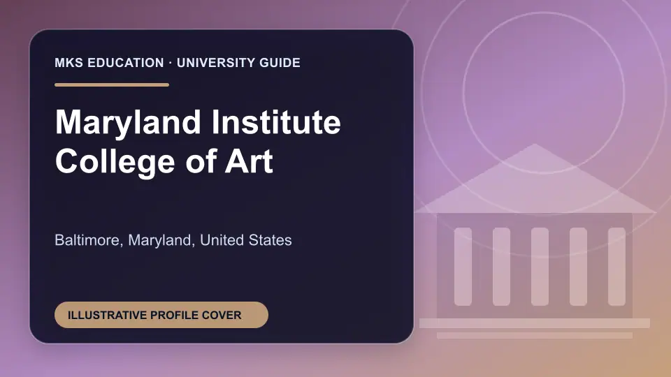 Illustrative MKS Education profile cover for Maryland Institute College of Art in the USA