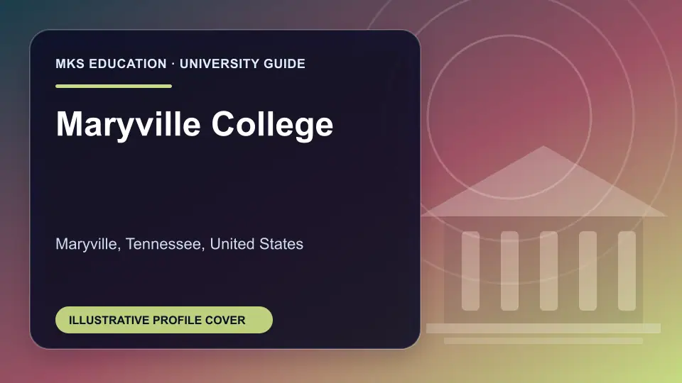 Illustrative MKS Education profile cover for Maryville College in the USA