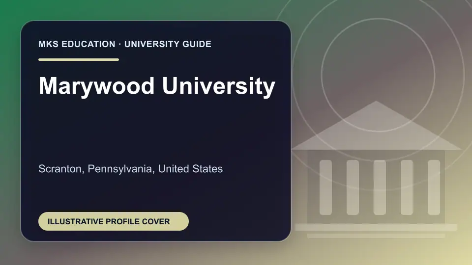 Illustrative MKS Education profile cover for Marywood University in the USA