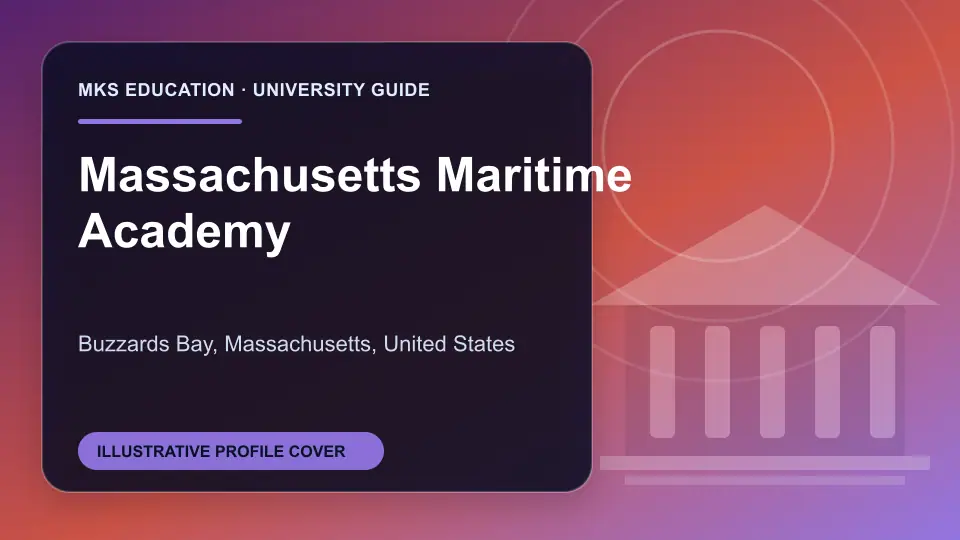 Illustrative MKS Education profile cover for Massachusetts Maritime Academy in the USA