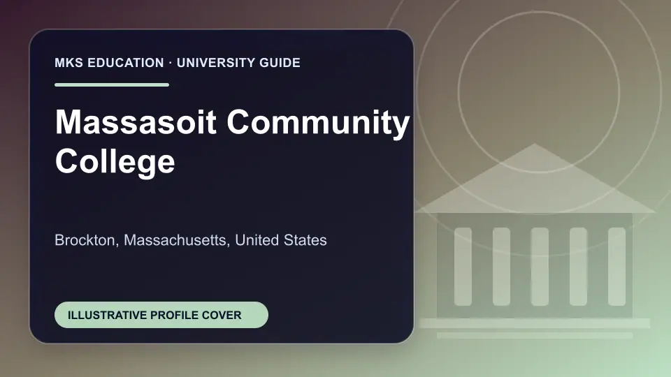 Illustrative MKS Education profile cover for Massasoit Community College in the USA