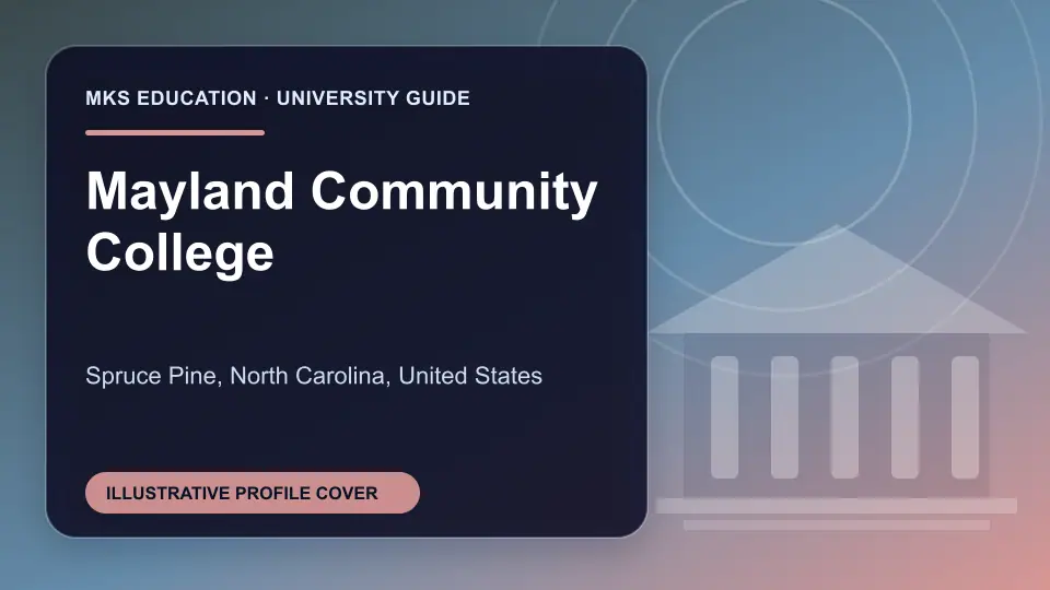 Illustrative MKS Education profile cover for Mayland Community College in the USA