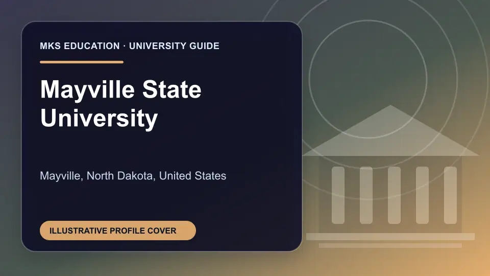 Illustrative MKS Education profile cover for Mayville State University in the USA