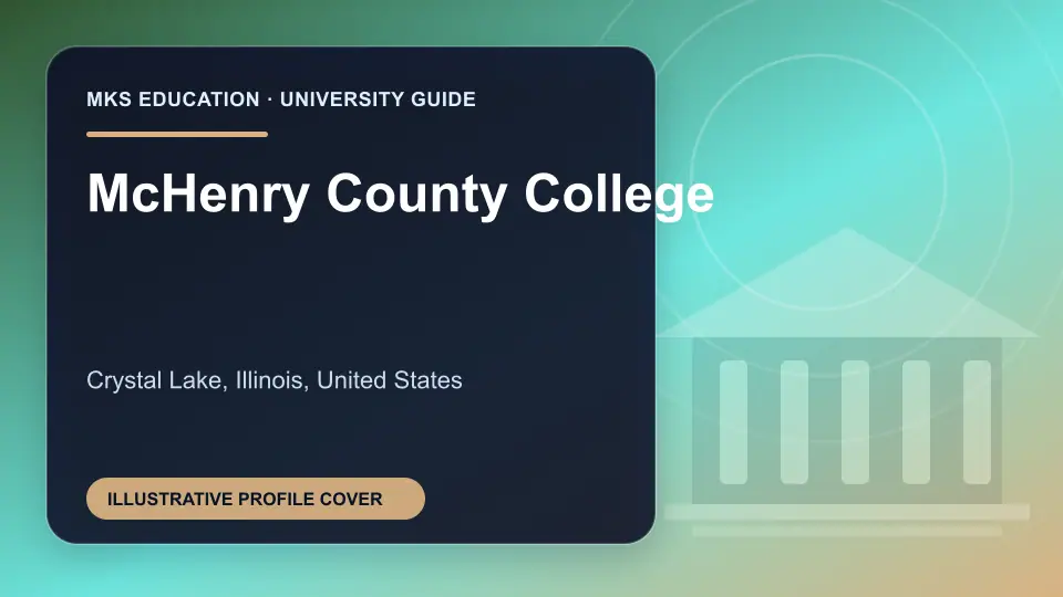Illustrative MKS Education profile cover for McHenry County College in the USA
