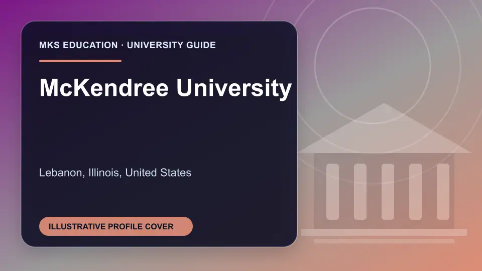 Illustrative MKS Education profile cover for McKendree University in the USA