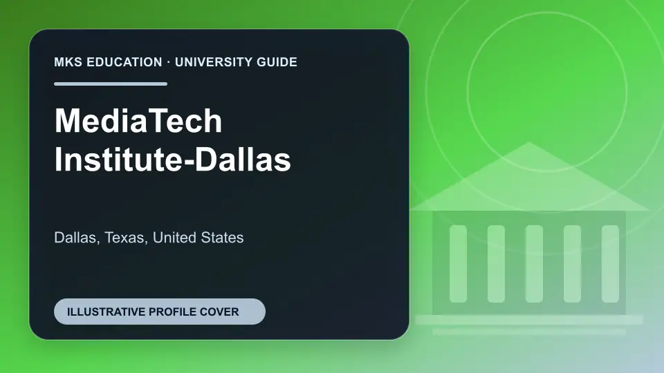 Illustrative MKS Education profile cover for MediaTech Institute-Dallas in the USA
