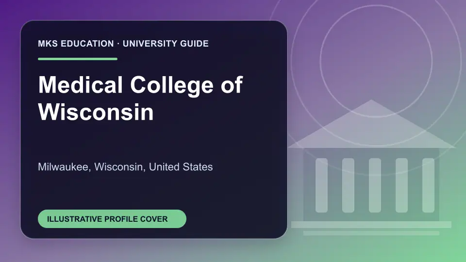 Illustrative MKS Education profile cover for Medical College of Wisconsin in the USA