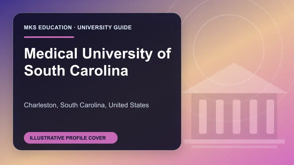 Illustrative MKS Education profile cover for Medical University of South Carolina in the USA