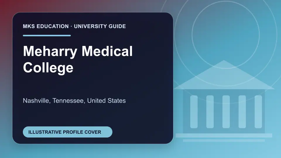 Illustrative MKS Education profile cover for Meharry Medical College in the USA