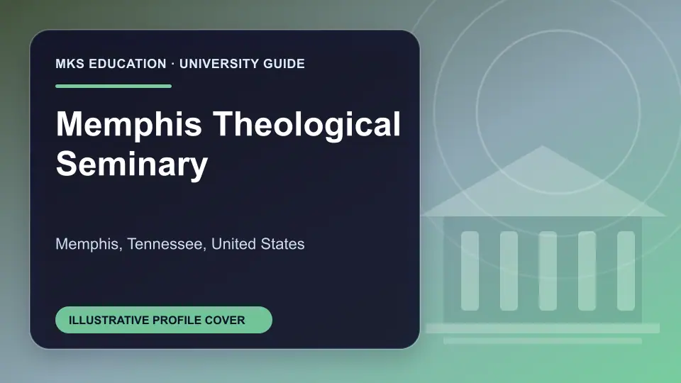Illustrative MKS Education profile cover for Memphis Theological Seminary in the USA