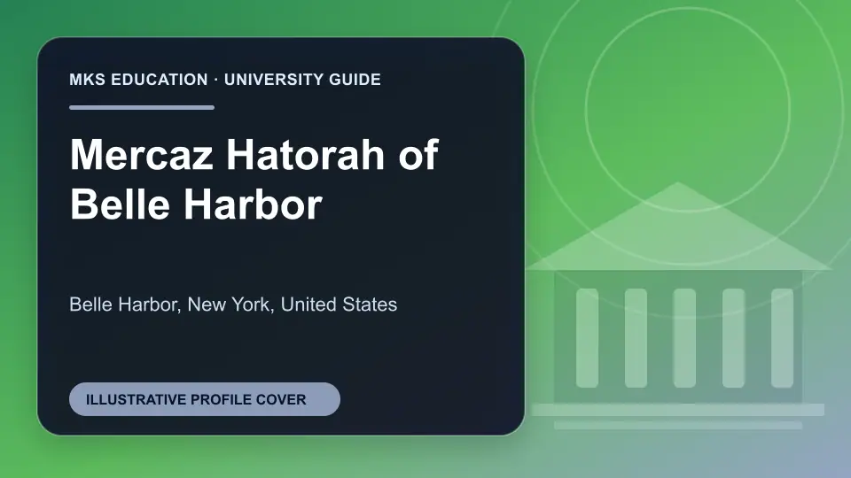 Illustrative MKS Education profile cover for Mercaz Hatorah of Belle Harbor in the USA