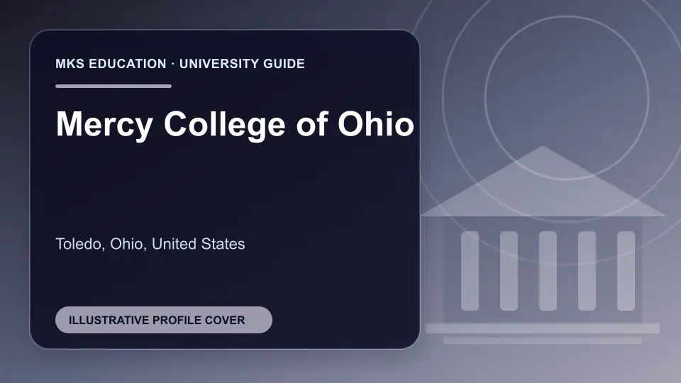 Illustrative MKS Education profile cover for Mercy College of Ohio in the USA