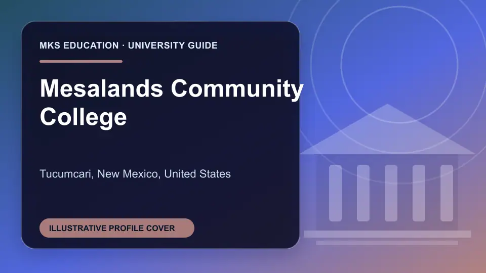 Illustrative MKS Education profile cover for Mesalands Community College in the USA