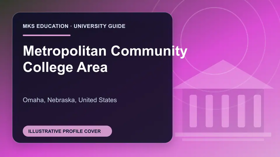 Illustrative MKS Education profile cover for Metropolitan Community College Area in the USA