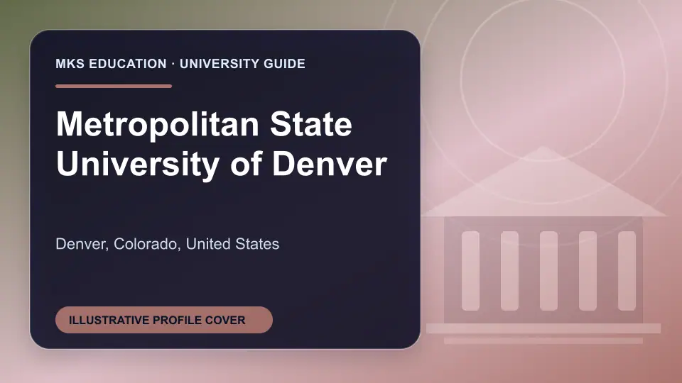 Illustrative MKS Education profile cover for Metropolitan State University of Denver in the USA