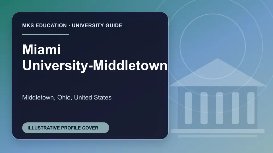 Illustrative MKS Education profile cover for Miami University-Middletown in the USA