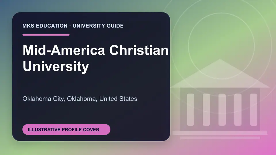 Illustrative MKS Education profile cover for Mid-America Christian University in the USA