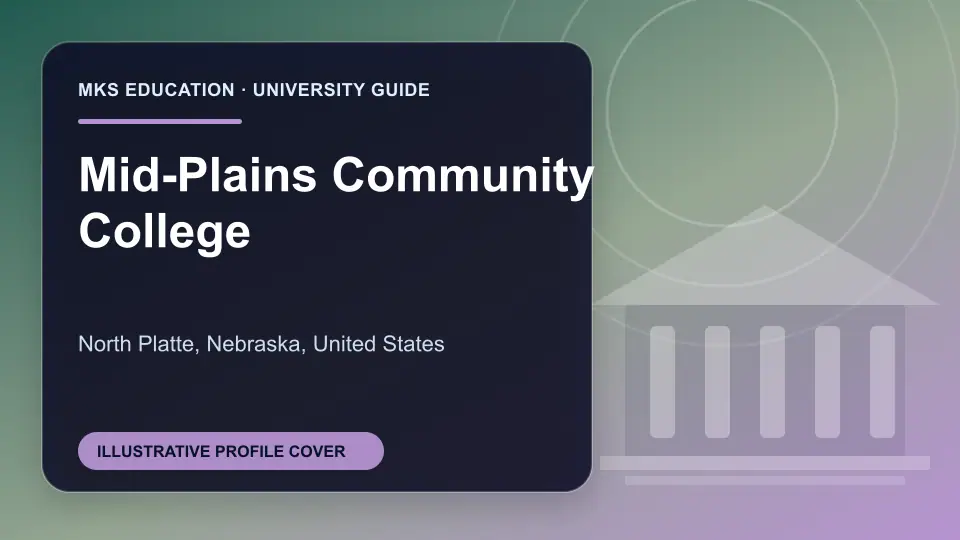 Illustrative MKS Education profile cover for Mid-Plains Community College in the USA