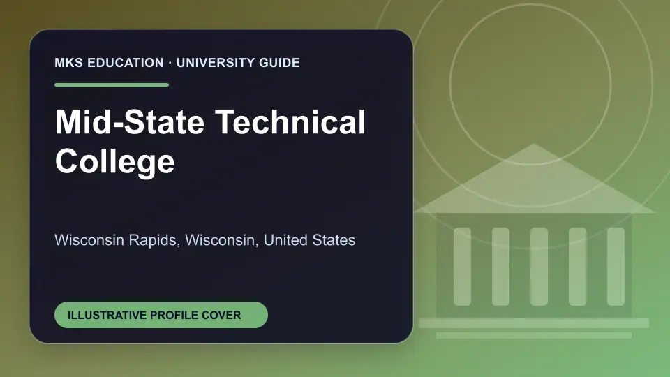 Illustrative MKS Education profile cover for Mid-State Technical College in the USA