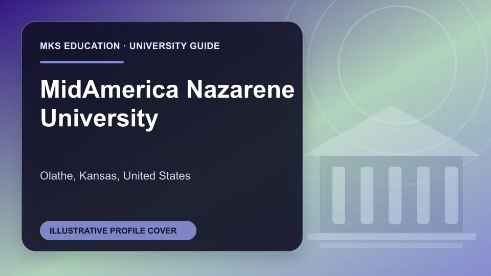 Illustrative MKS Education profile cover for MidAmerica Nazarene University in the USA
