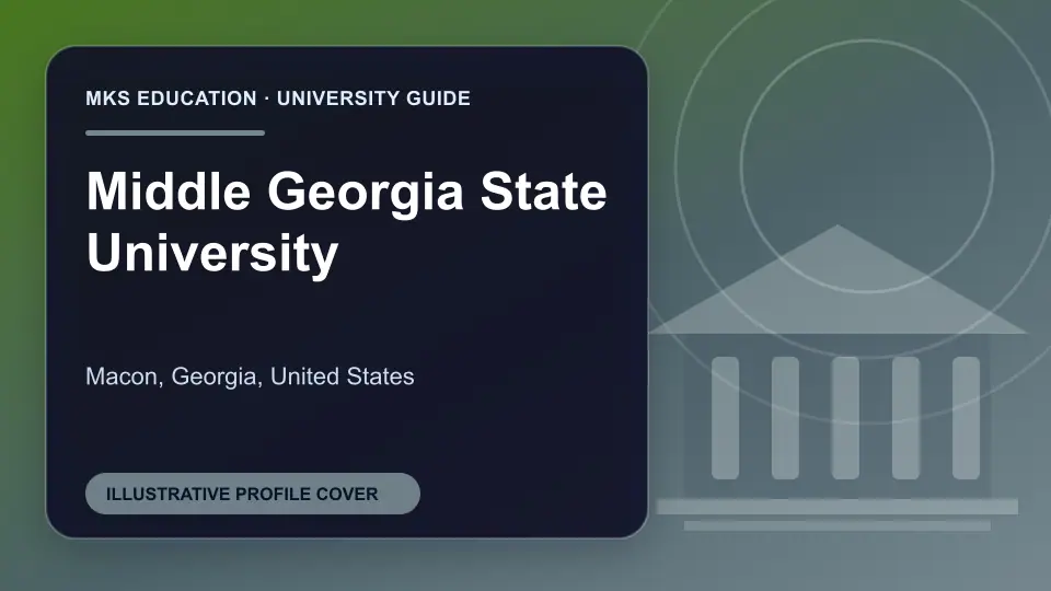 Illustrative MKS Education profile cover for Middle Georgia State University in the USA
