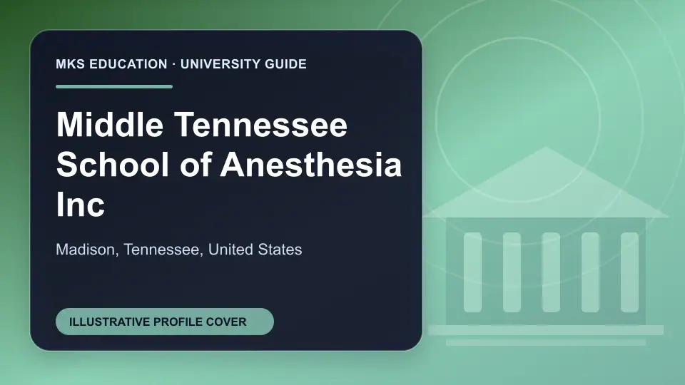 Illustrative MKS Education profile cover for Middle Tennessee School of Anesthesia Inc in the USA