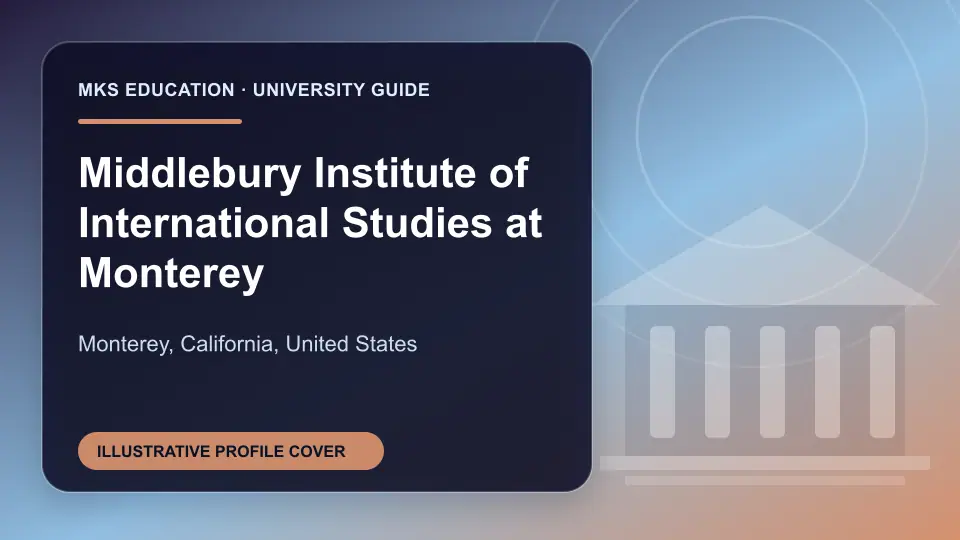 Illustrative MKS Education profile cover for Middlebury Institute of International Studies at Monterey in the USA