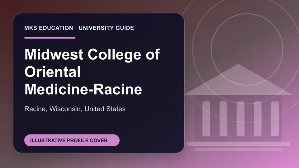Illustrative MKS Education profile cover for Midwest College of Oriental Medicine-Racine in the USA